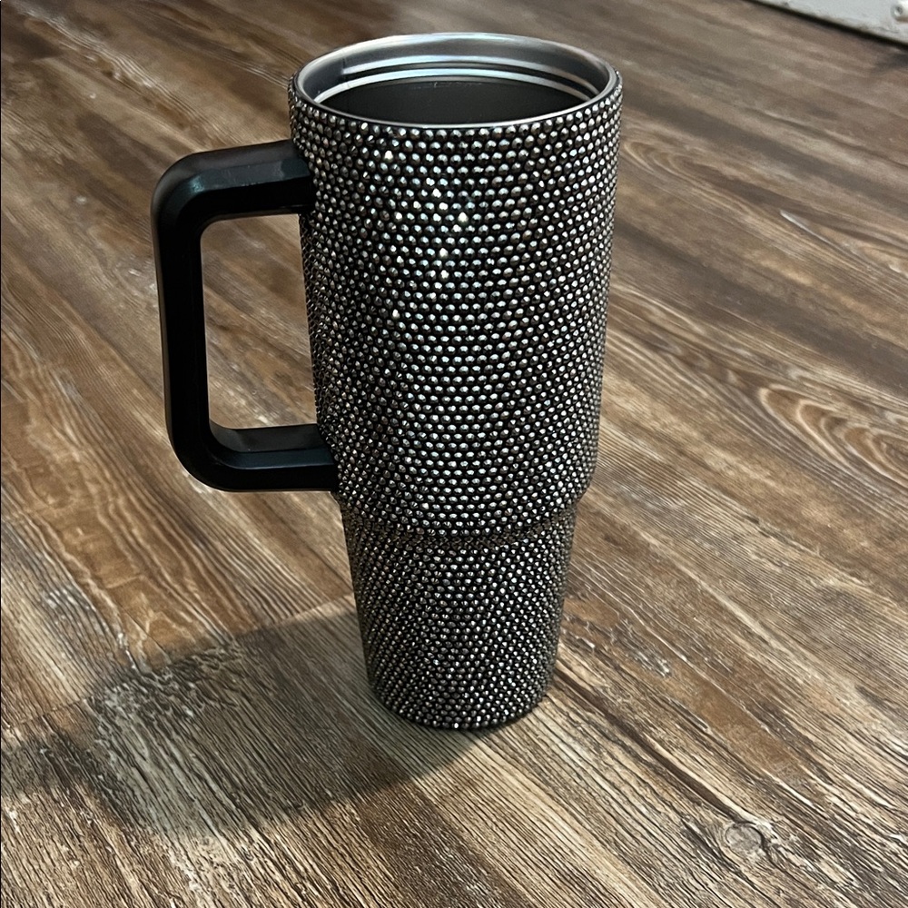 Black and Silver Studded Travel Mug